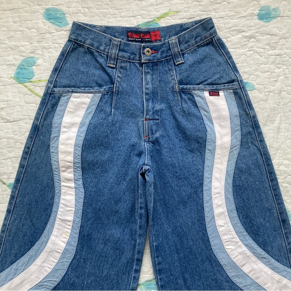 Vintage 90s Super Wide Leg Rave Jeans 🌀 - Picture 3 of 8